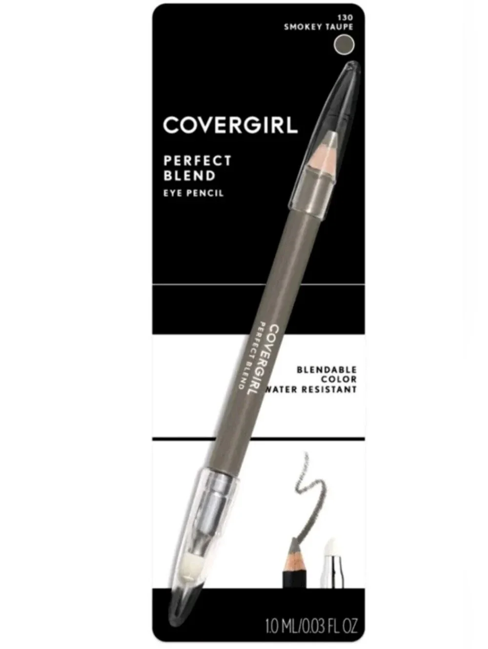 9 x CoverGirl Perfect Blend Eye Pencil, 130 Smoky Taupe